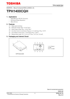 TPH1400CQH 数据手册首页