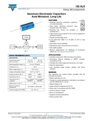 125ALS 数据手册首页