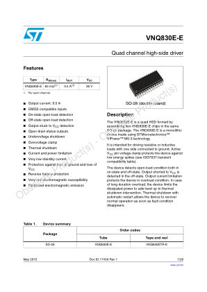 VNQ830E-E datasheet cover page
