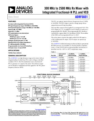 ADRF6601 datasheet cover page