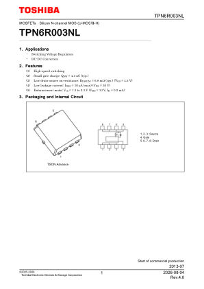 TPN6R003NL 数据手册首页
