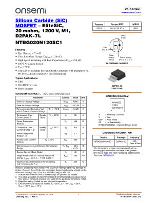 NTBG020N120SC1 数据手册首页