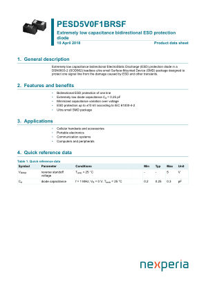 PESD5V0F1BRSFYL datasheet cover page