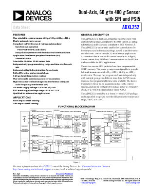ADXL252 数据手册首页