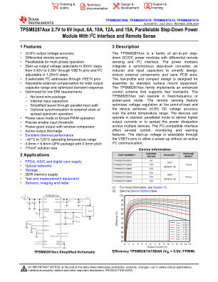 TPSM8287A15 datasheet cover page