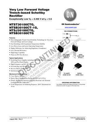 NTST30100CT 数据手册首页