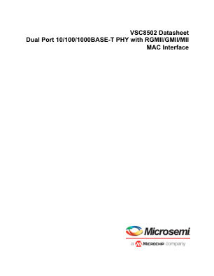 VSC8502XML-03 数据手册首页