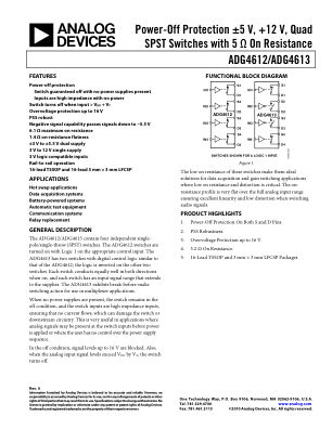 ADG4612 数据手册首页
