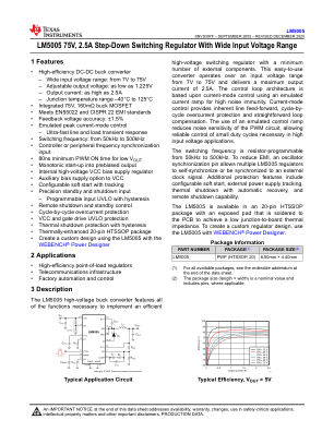 LM5005 datasheet cover page