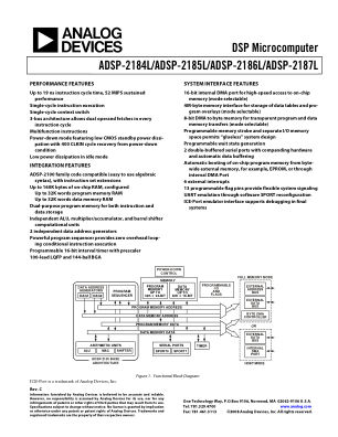 ADSP-2184L 数据手册首页