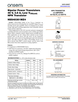 NSS40301MZ4 数据手册首页
