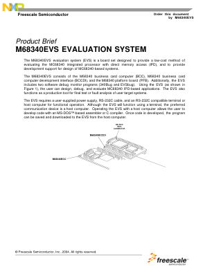 M68340EVS datasheet cover page