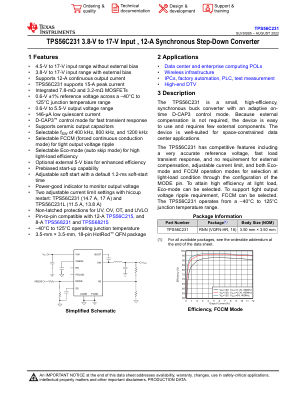 TPS56C231 datasheet cover page