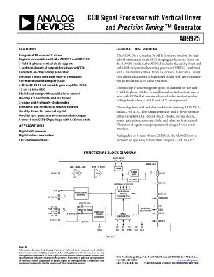AD9925 数据手册首页