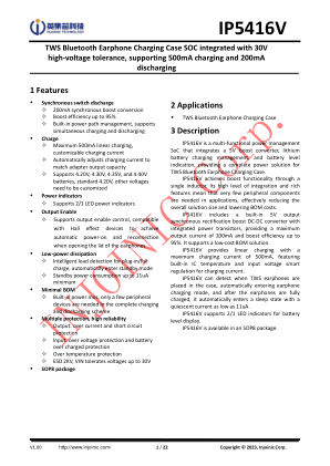 IP5416V datasheet cover page