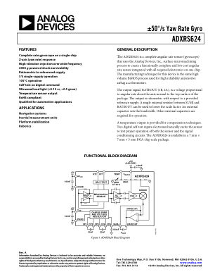 ADXRS624 datasheet cover page