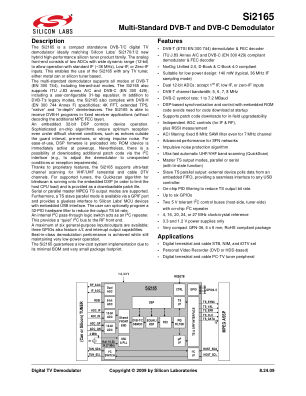 SI2165-D-GMR datasheet cover page