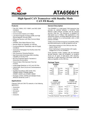 ATA6561-GAQW-N 数据手册首页