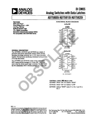 AD7590DI 数据手册首页
