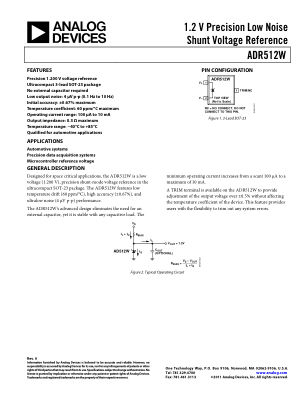 ADR512W 数据手册首页
