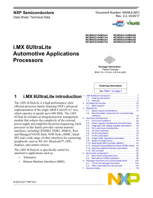 IMX6ULAEC 数据手册首页