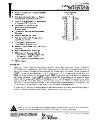 CY74FCT2543T datasheet cover page