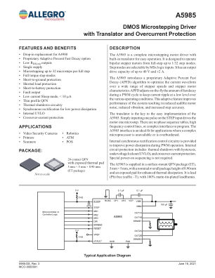A5985 datasheet cover page