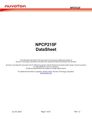NPCP215F datasheet cover page