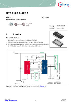 BTS71040-4ESA datasheet cover page