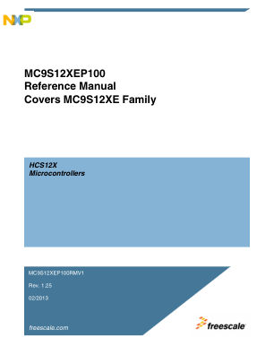 MC9S12XEP100RMV1 datasheet cover page