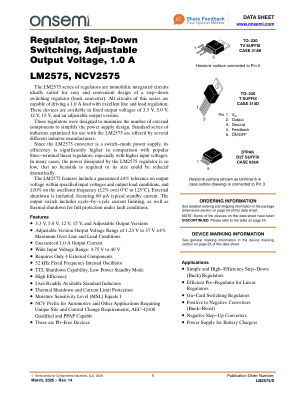 LM2575 datasheet cover page