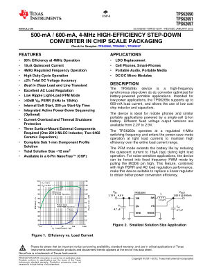 TPS62690 datasheet cover page