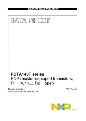 PDTA143TM 数据手册首页