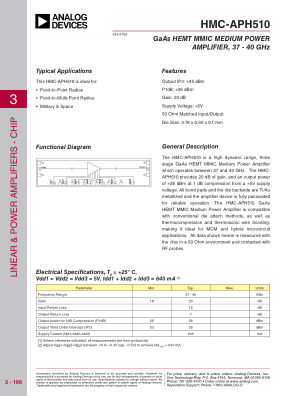 HMC-APH510 datasheet cover page