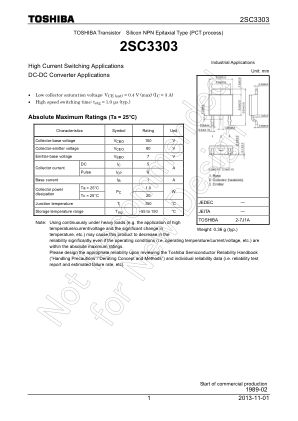 2SC3303 datasheet cover page