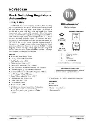 NCV890130 datasheet cover page