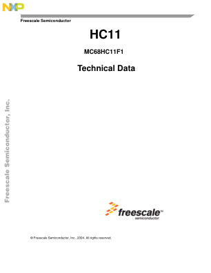 MC68HC11F1 数据手册首页