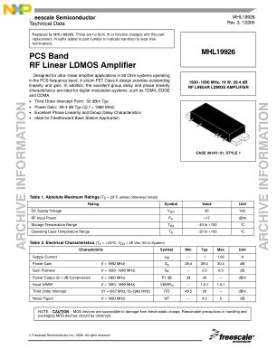 MHL19926 datasheet cover page