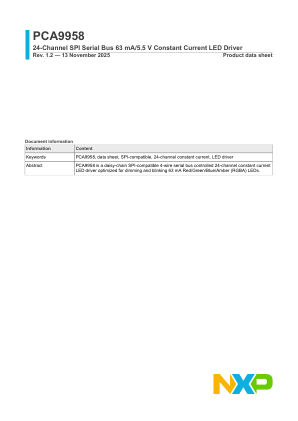 PCA9958 datasheet cover page