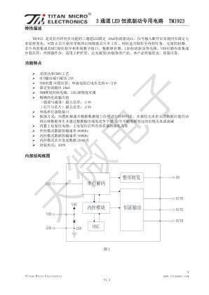 TM1923 数据手册首页