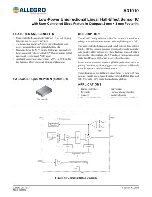 A31010 datasheet cover page