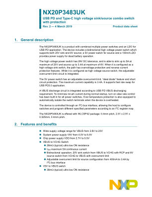 NX20P3483UKDS datasheet cover page
