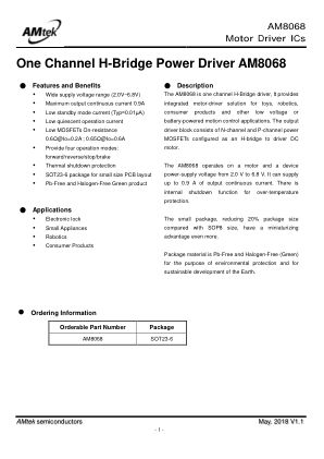 AM8068 datasheet cover page