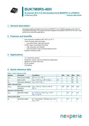 BUK7M9R5-40HX 数据手册首页