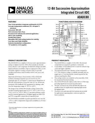 ADADC80 数据手册首页