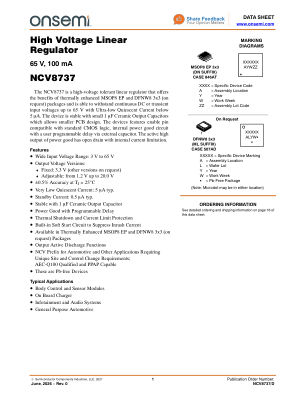 NCV8737 datasheet cover page
