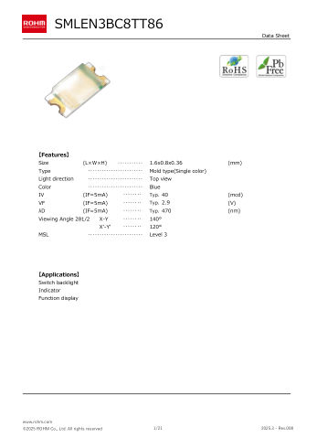 SMLEN3BC8T 数据手册首页