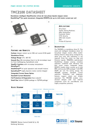 TMC2100 datasheet cover page