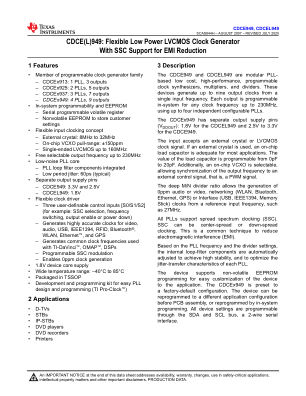 CDCEL949 datasheet cover page