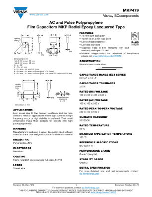 MKP479 datasheet cover page
